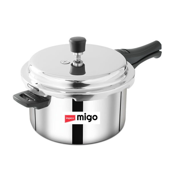 MIGO TPC 5N Serene 5 Litre Triply Pressure Cooker  | Induction Bottom and Durable Stainless Steel Body