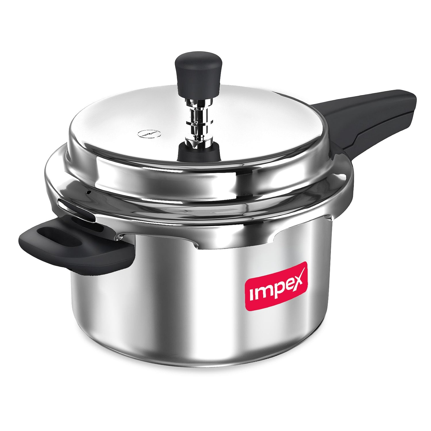 Impex EP 2 Litre Stainless Steel Pressure Cooker | Induction Base, Sandwich Bottom, Silver | Gas & Induction Compatible, Durable & Safe Cooker