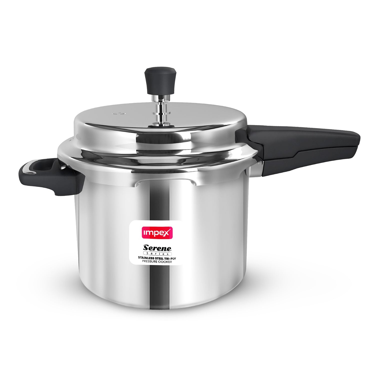 Impex Serene Stainless Steel Triply Pressure Cooker Outer Lid 3 Ltr, silver
