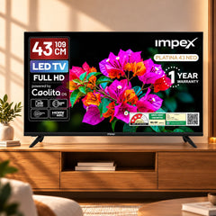 PLATINA 43 NEO Full HD Smart LED TV | Surround Sound | A+ Panel | 16.7 Million Colors | Coolita OS | 60Hz
