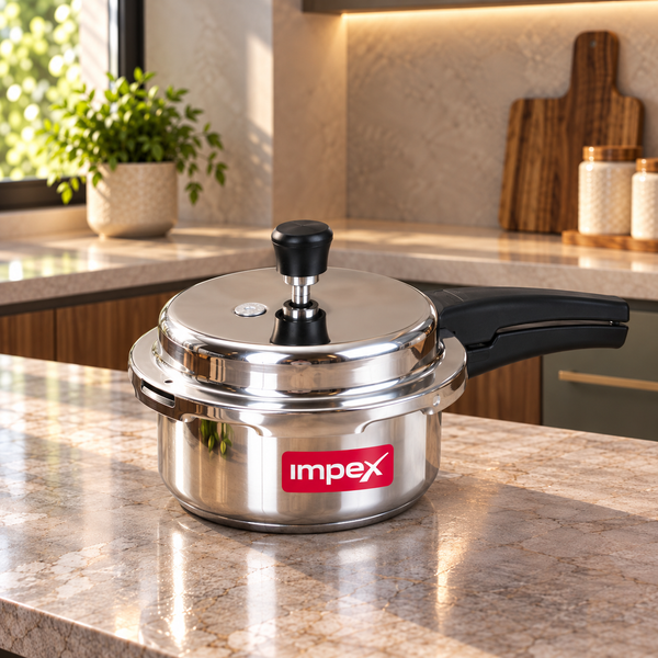 ECO 2 Litre Aluminium Pressure Cooker | Gas & Induction Compatible | Fast Heating & Durable | 5 Year Warranty