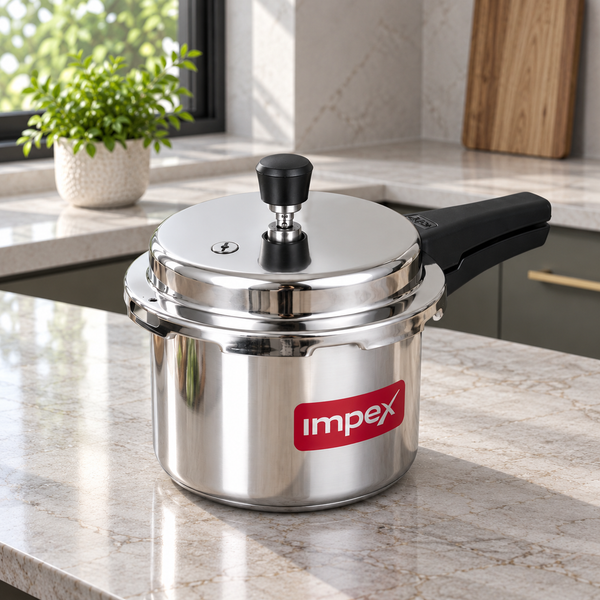 EP3 3 Litre Stainless Steel Pressure Cooker | Sandwich Bottom | Gas & Induction Compatible | 5 Year Warranty