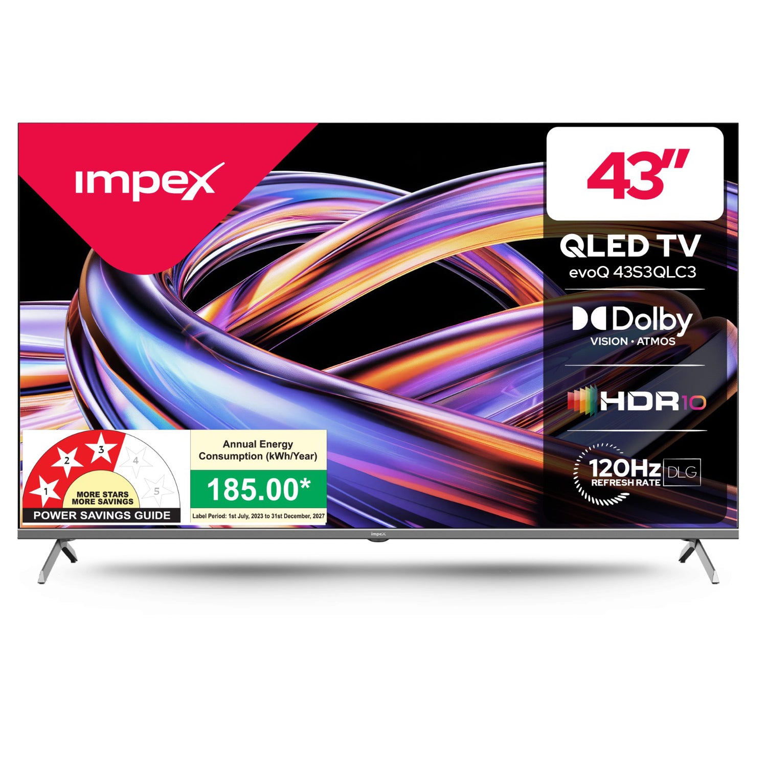 QLED TV (evoQ 43S3QLC3) 43" Full HD QLED GOOGLE TV | 4 YEAR WARRANTY | VOICE REMOTE | DOLBY AUDIO