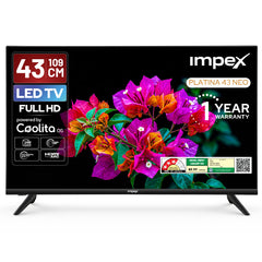 PLATINA 43 NEO Full HD Smart LED TV | Surround Sound | A+ Panel | 16.7 Million Colors | Coolita OS | 60Hz