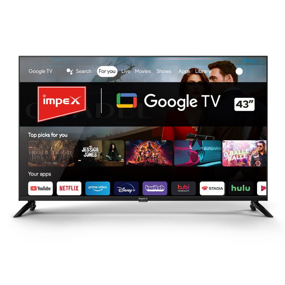 Impex EvoQ 43S3RLC2 108cm (43 inches) Full HD Certified Google LED TV (Black)