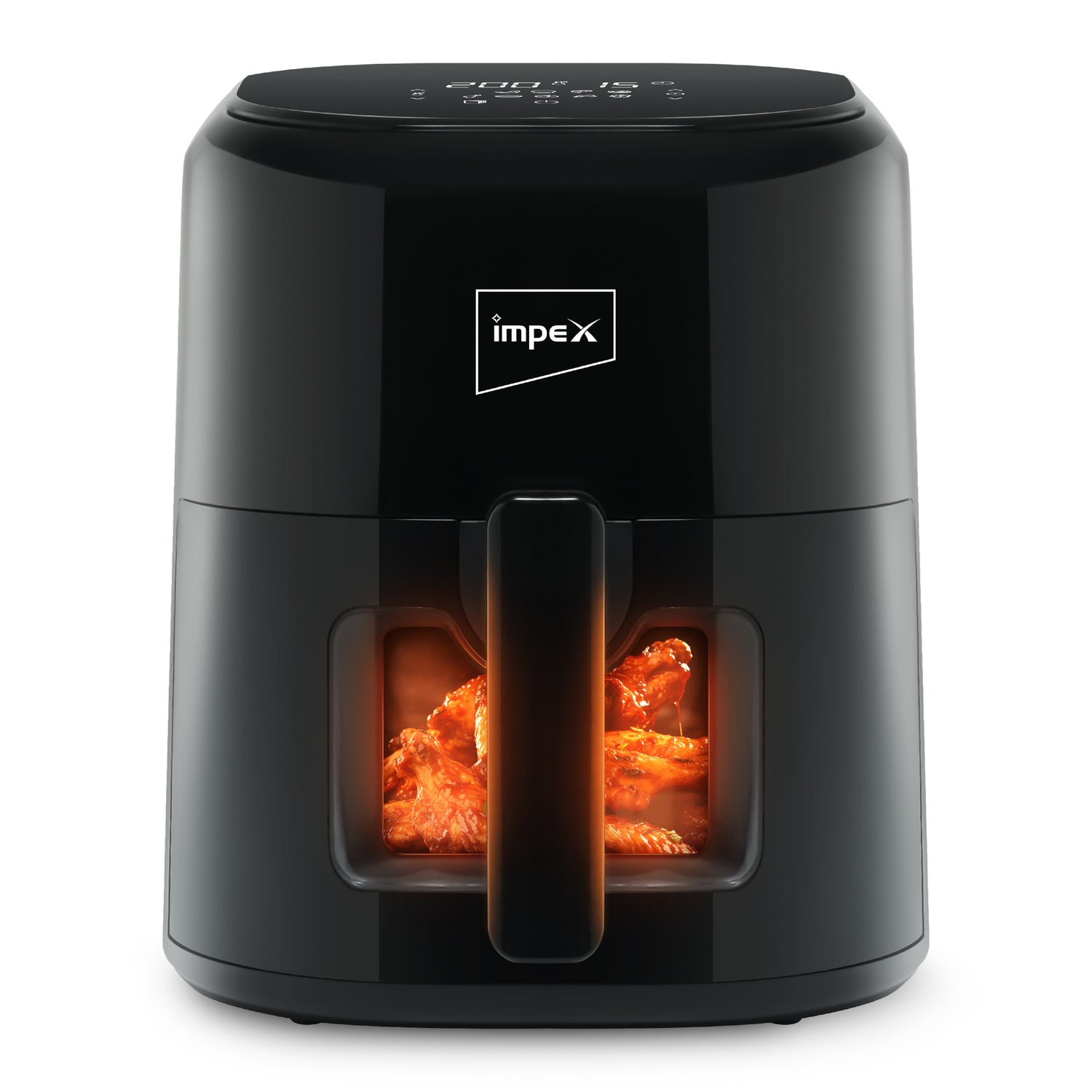 Impex Smart Fry DS45 Air Fryer 4.5 L, 1200 W | 80% Less Oil | Instant Electric Air Fryer | Auto Cut Off | Fry, Defrost, Roast, Grill & Bake | 2 Year Free Home service warranty (Black)