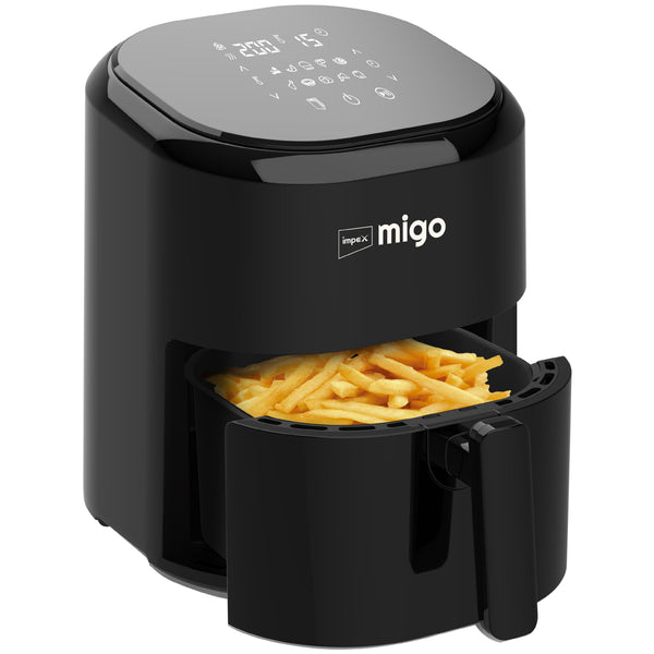 MIGO NutriFry Smart Air Fryer 4.5L | 1200W | 10 Presets | Smart Touch Control | Oil-Free Cooking | 2-Year Warranty