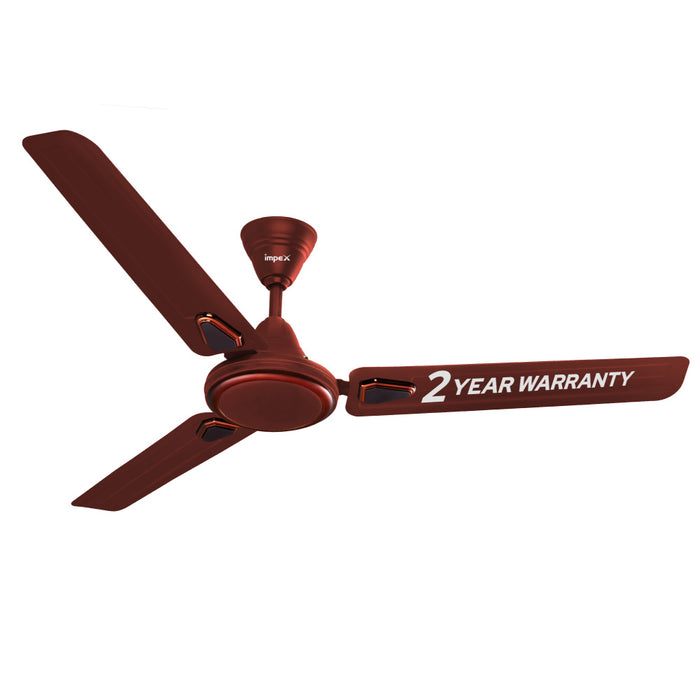Impex Whizstar Deco 1200 mm Ceiling Fan for Home, High Speed Fan Having 2 Years Warranty (Cherry Brown)