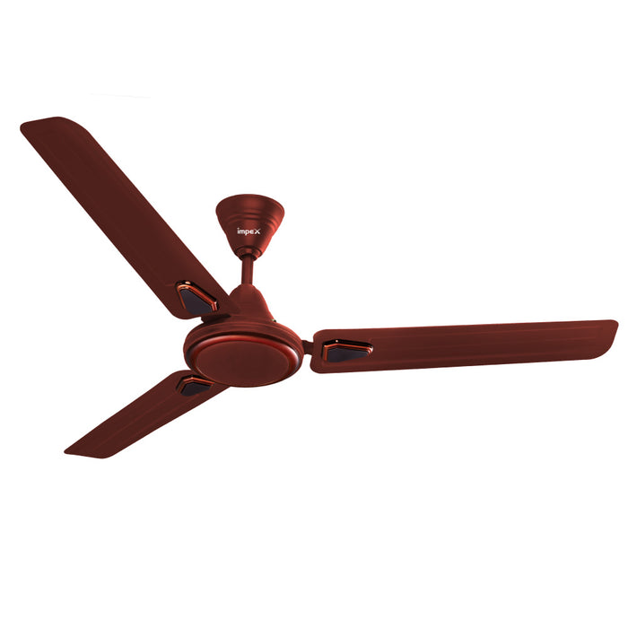 Impex Whizstar Deco1200 mm Ceiling Fan for Home, High Speed Fan Having 2 Years Warranty (Matte Brown)