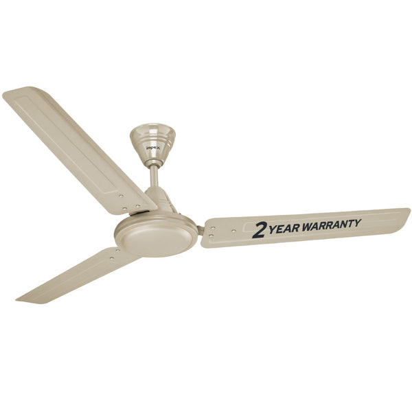 Whizstar 1200mm Ceiling Fan | 50W | 400 RPM | 210 CMM Air Delivery | Double Ball Bearing | Ivory | 2 Year Warranty