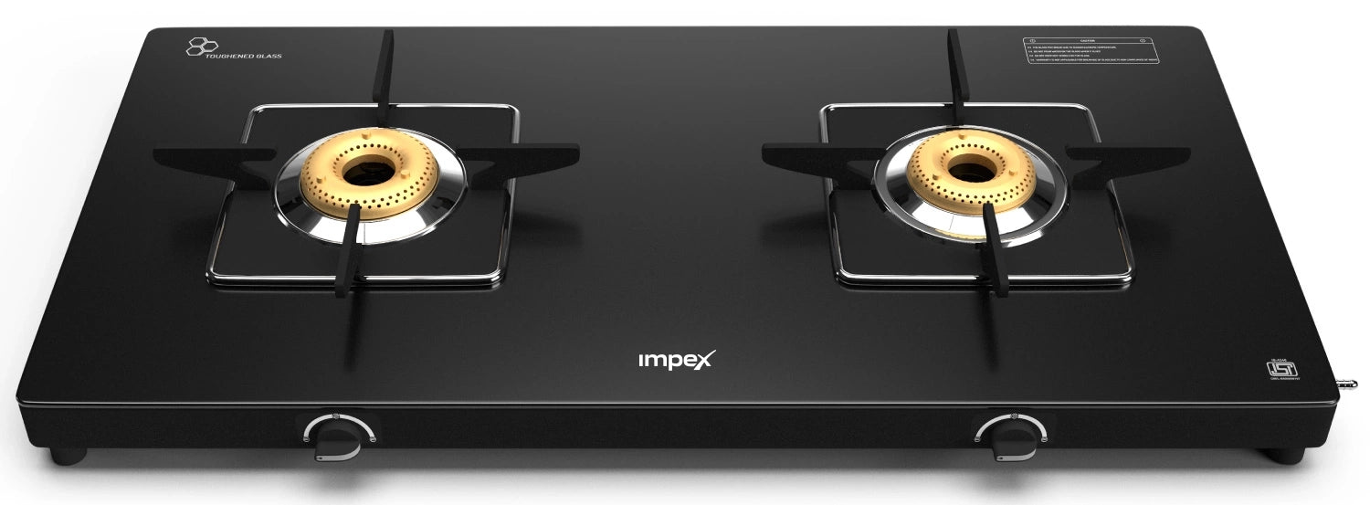 Impex 2-Burner Glasstop Gas Stove (Glaze 2B)