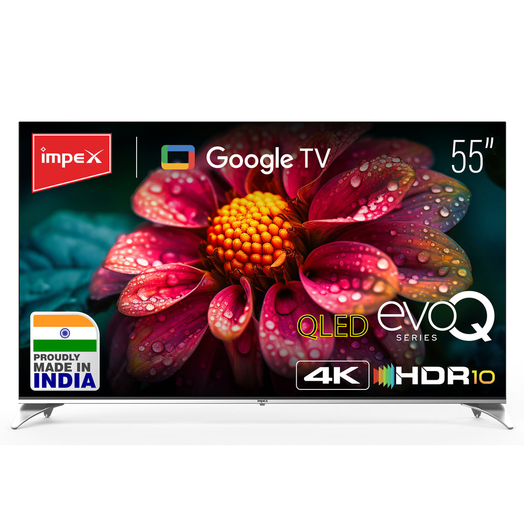 Impex 55 Inch Smart TV UHD 4K evoQ 55S4QLC2 | Android 11 | HDR | LED TV |  Wi-Fi, Bluetooth, USB, HDMI | 2 Years Warranty | Storage Memory 16 GB and 2  ...