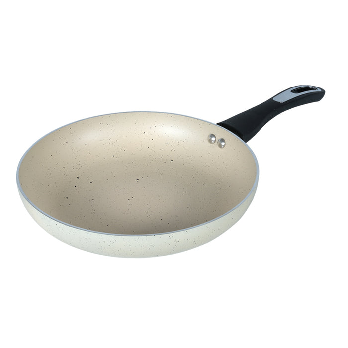 Impex Royal Granite nonstick Fry pan 24 cm (RFP24B) with 5-Layer Granite Coating, Induction Base Frypan Compatible for Induction, Electric and Gas Stove Tops Having 1 Year Warranty (Beige)