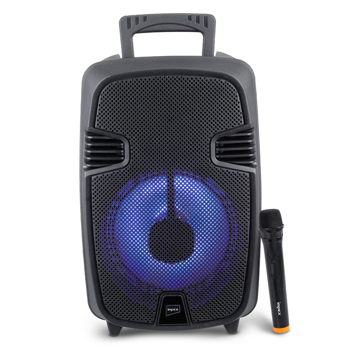 Impex Portable Speaker TS 2020 With Wireless Mic, Supports AUX, Bluetooth, USB, TF, FM Radio, 1 Year Warranty(Black)