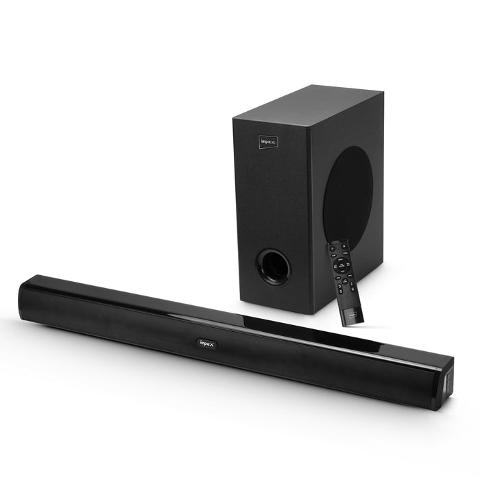 IMPEX Speaker Soundbar With Remote, Supports AUX, Bluetooth, SD& USB, 1 Year Warranty(Black)