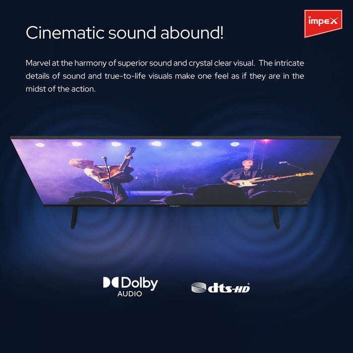 Impex 43 inch 4K Ultra HD WebOS QLED TV Fiesta, Dolby Audio, Works with Apple HomeKit, 2 Way Bluetooth 5.0, Powered by WebOS Hub, 2 Years Warranty