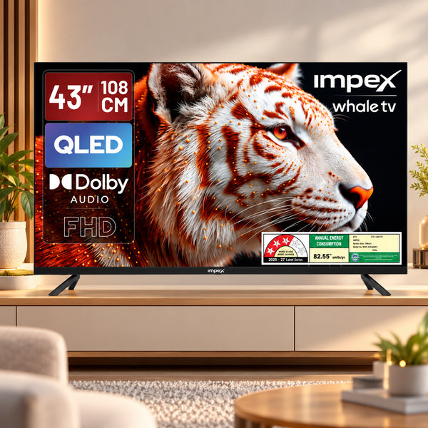 QLED TV (WIOS 43A3QSK1) 43" Full HD QLED TV | 3 YEAR WARRANTY | WHALE TV | VOICE REMOTE