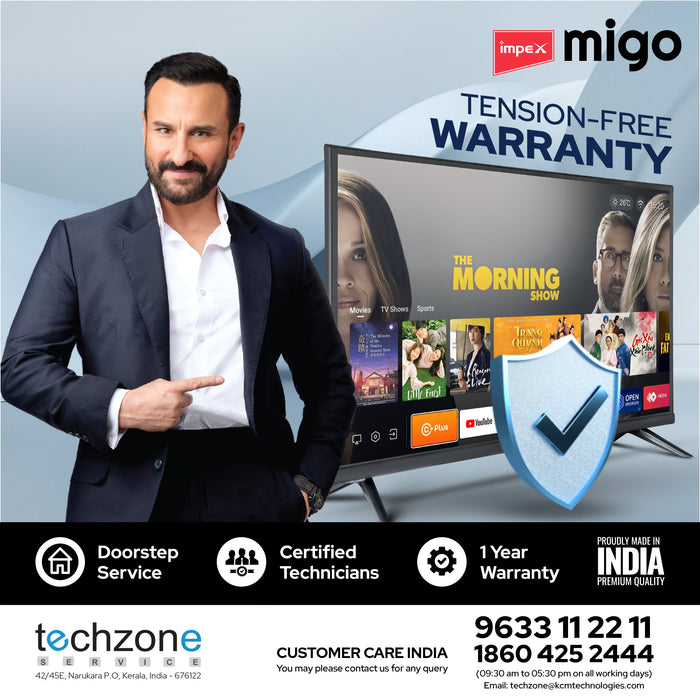 Impex Migo 108 cm (43 Inches) FHD Smart LED TV, Wi-Fi, RJ45, USB, HDMI (Black)