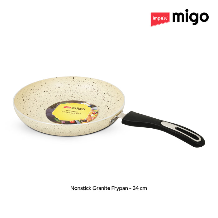 Impex Migo Nonstick Granite 6 Pcs Induction bottom Cookware set