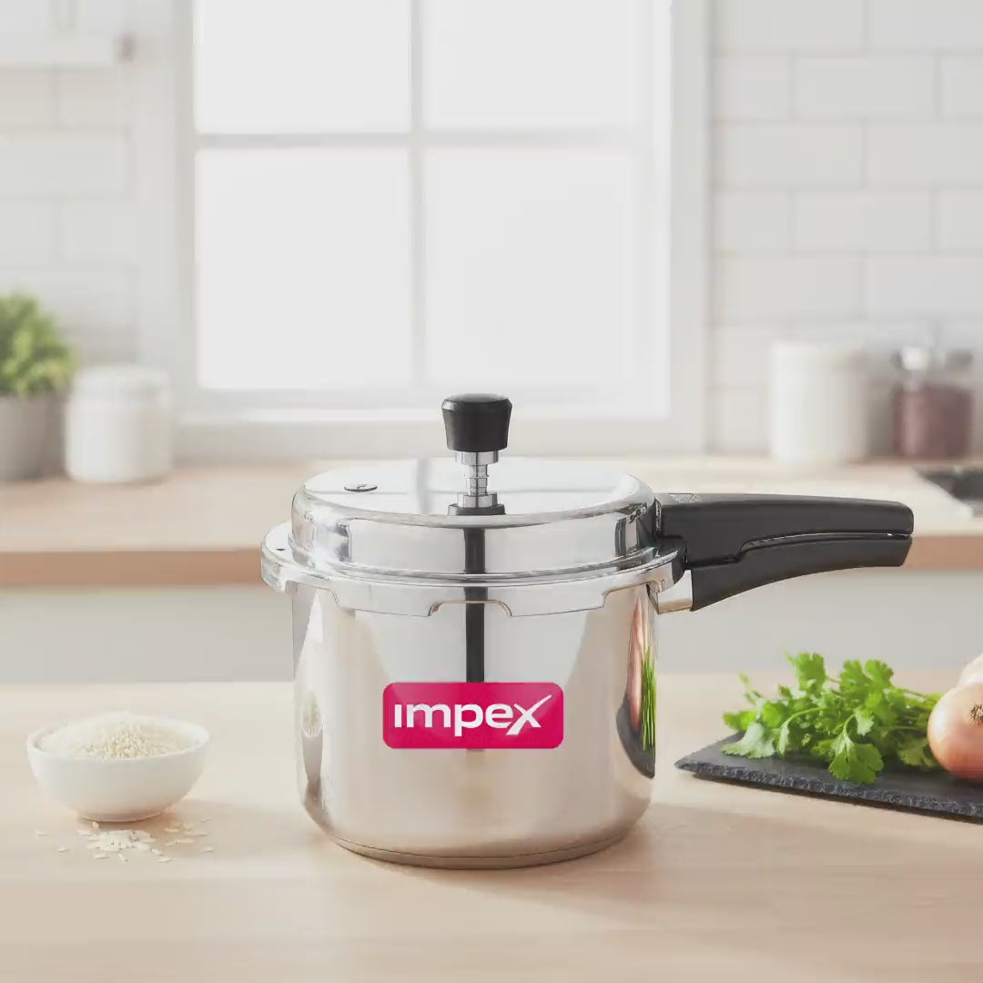 Impex EP3 Induction Base Stainless Steel Pressure Cooker (3 L, Silver)