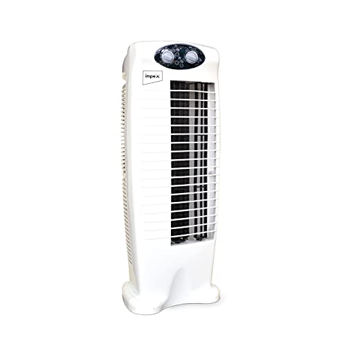 Impex TWISTER PLUS Tower Fan With 25 Feet Powerful Air Throw, 3 Speed 2 Way Air Deflection & High Speed 2250 m3/hr Air Delivery (1200 Rpm, Black & White)