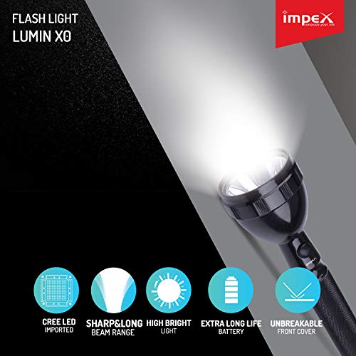 Impex Metal Flashlight, Black