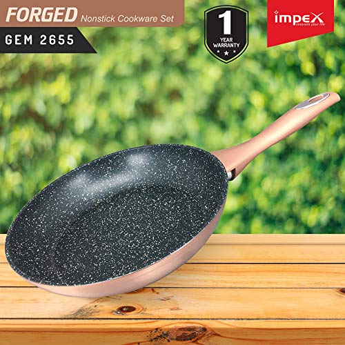 Impex GEM-2655 Granite Coated Forged Nonstick Aluminium Induction Based Fry Pan (26 cm)