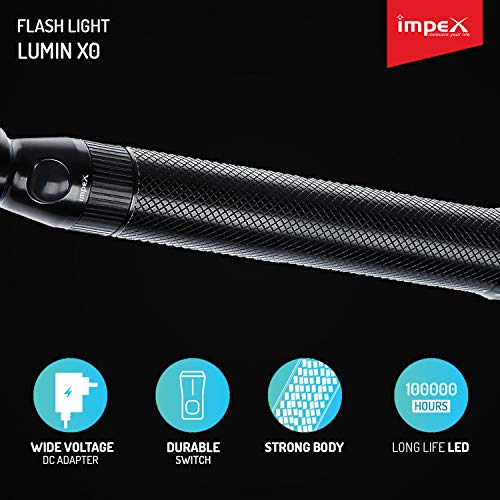 Impex Metal Flashlight, Black