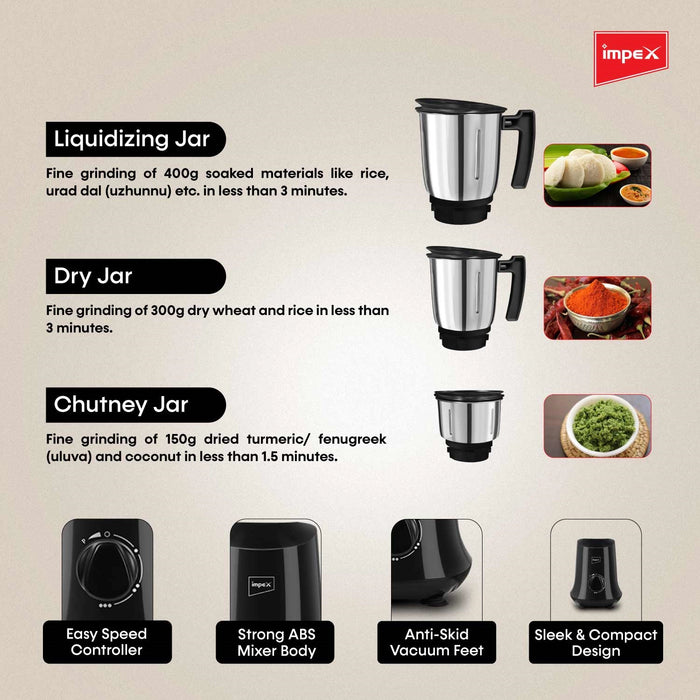 Impex Mixer Grinder Grind Q 800 Pro Impex Webstore