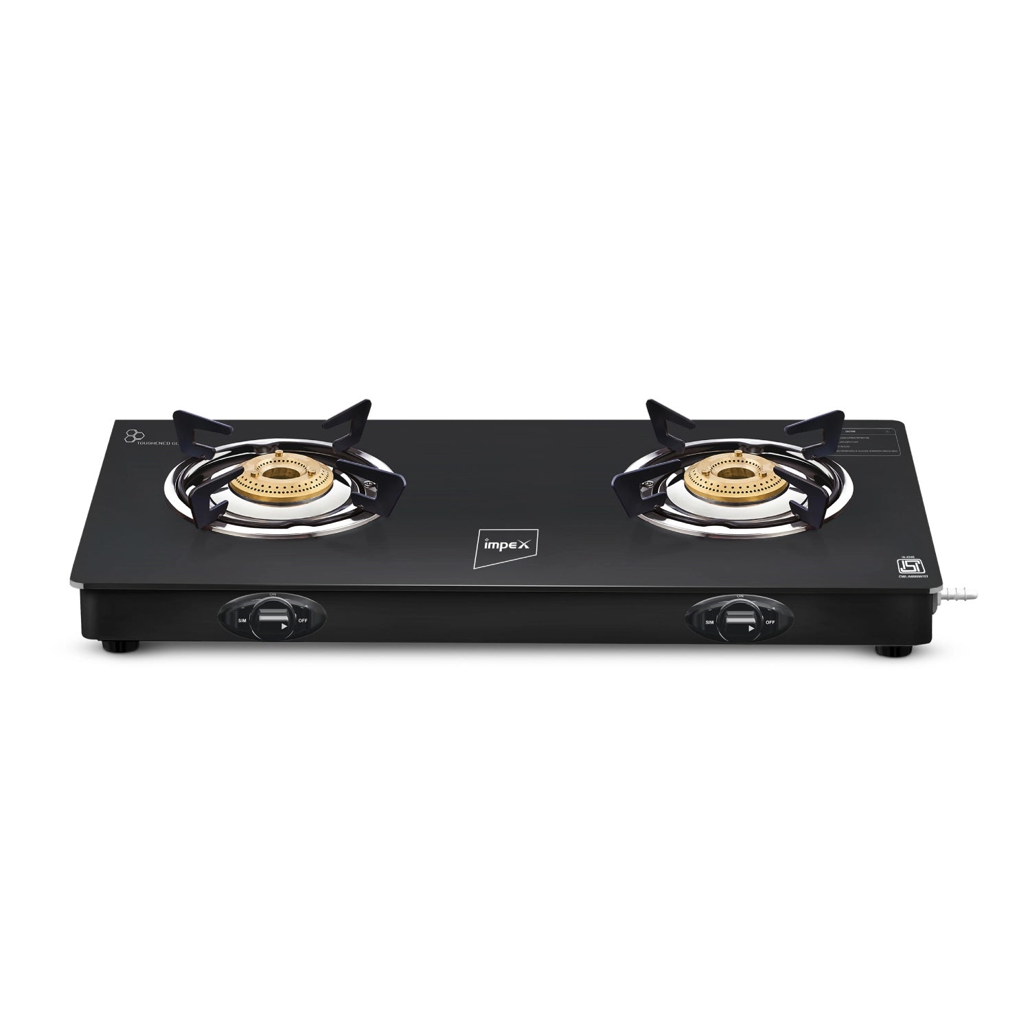 Impex SPECTA 2B NEO 2 Burner Black Premium Finish Gas Stove