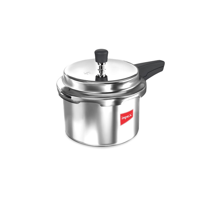 Impex ECO 3 Induction Base Outer Lid Aluminium Pressure Cooker, 3 litres, Silver