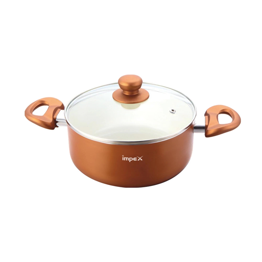 Impex Non-Stick Ceramic Biryani Pot 6 Litre (Pearl 2810)