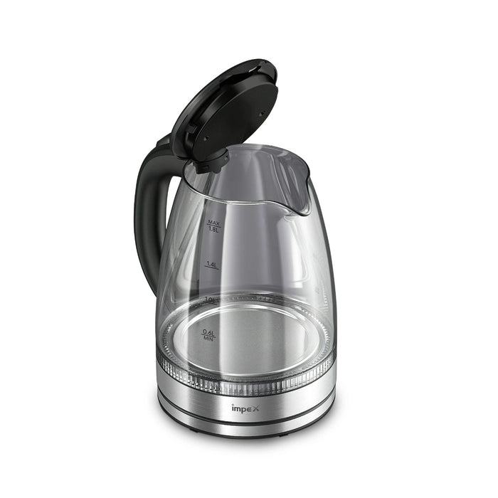Impex STEAMER GK18 1.8 L Glass Body Electric Kettle with LED Illumination