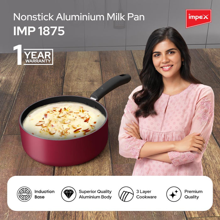 Impex IMP-1875 Premium Induction Base Nonstick Aluminium Milk Pan