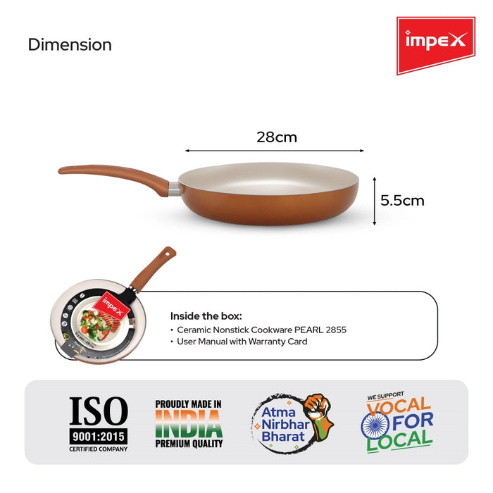 Impex Non-Stick Ceramic Frypan (Pearl 2855)