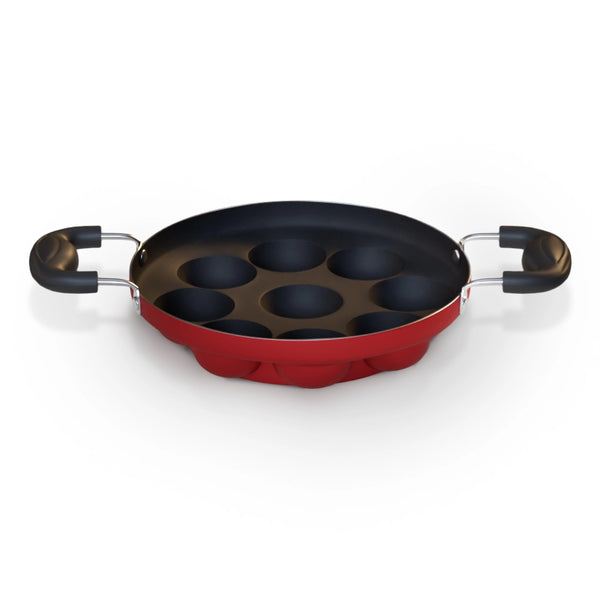 Premium Nonstick Paniyarakkallu | Unniyappa Chatty | 9 Pits | High-Grade Nonstick Coating | Fast Heating | Easy to Clean | 1 Year Warranty