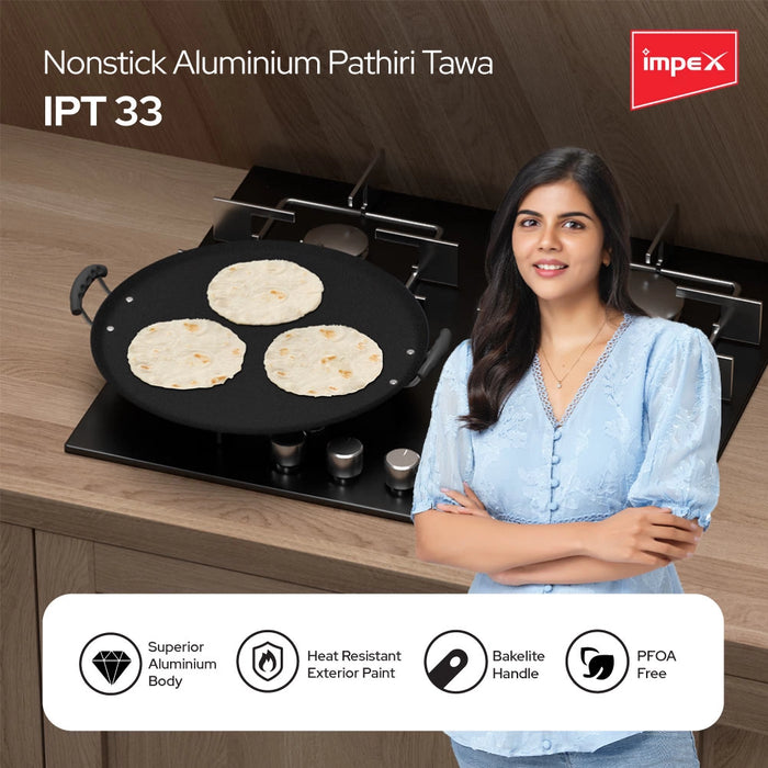Impex IPT-33 Nonstick Aluminium Pathiri Tawa