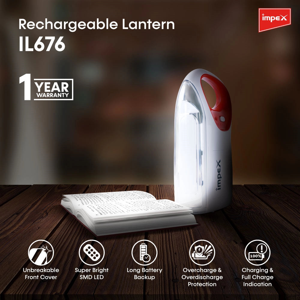 IMPEX Rechargeable Portable LED Lantern  IL 676