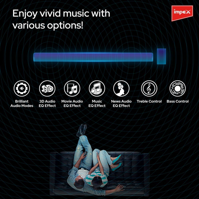 IMPEX 2.1 Ch Multimedia Soundbar (Beatbeam SB8500)