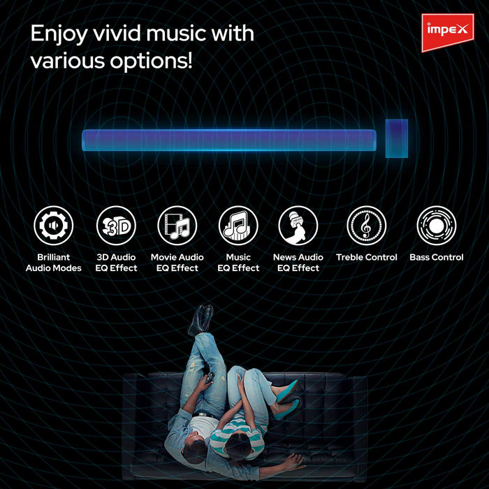 Impex 2.1 Ch Multimedia Soundbar (Boombar DK400)