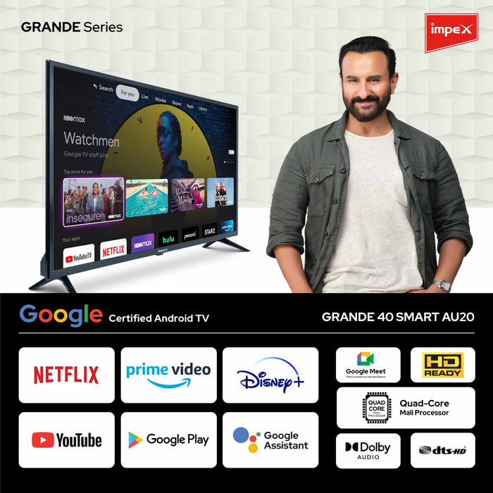 IMPEX Google Certified Android Smart TV Grande 40 Smart AU20