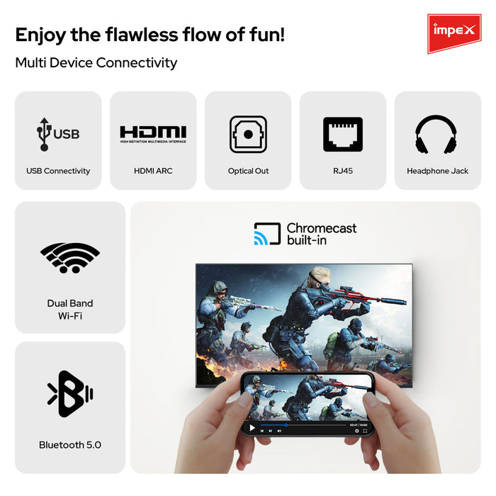 IMPEX Google Certified Android Smart TV Grande 40 Smart AU20