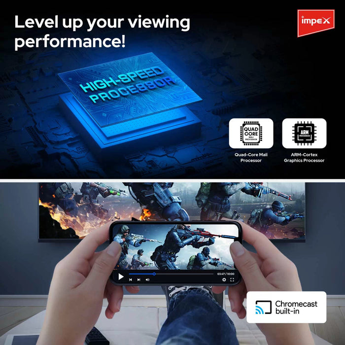 IMPEX Google Certified 4K Android Frame-less Smart TV Grande 65 Smart AU00BL